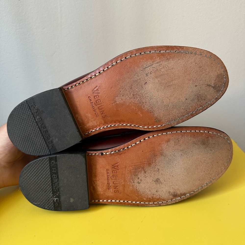 GH Bass Tassel Loafers in maroon - Picture 6 of 8